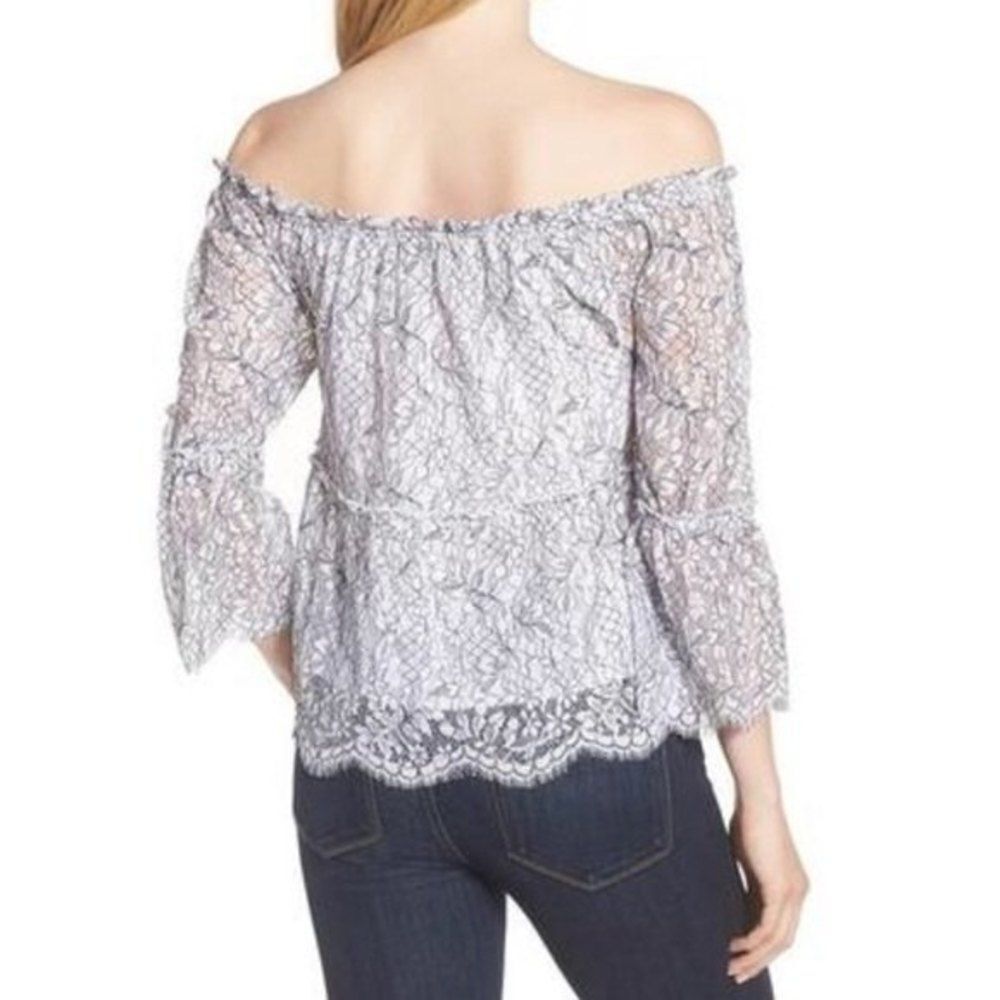 Shoulder Baring Lace Top - Picture 2 of 7